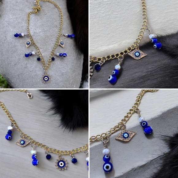 Evil eye charm necklace. 19” - Picture 10 of 16